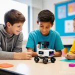 로봇 윤리 교육의 중요성과 방법 - **Prompt 1: "Ethical Playtime for Future Innovators"**
    A bright, cheerful scene in a modern, lig...